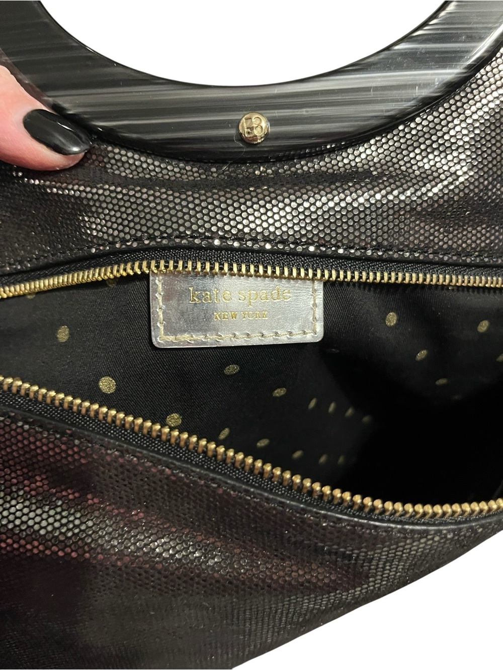 Kate Spade Almost Vintage Archive Suede & Nubuck Leather Metallic Jocelyn Clutch - Picture 7 of 7